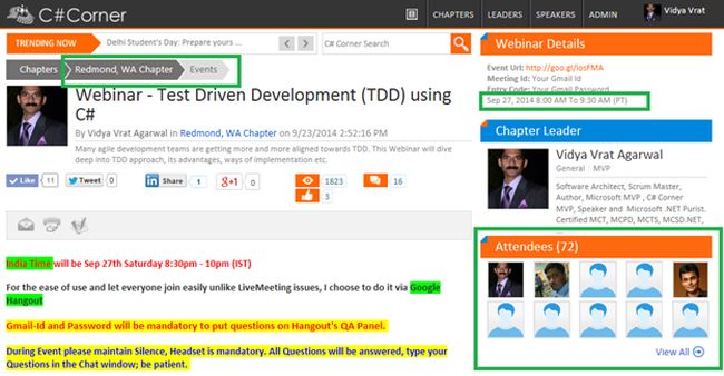 Redmond Chapter Webinar